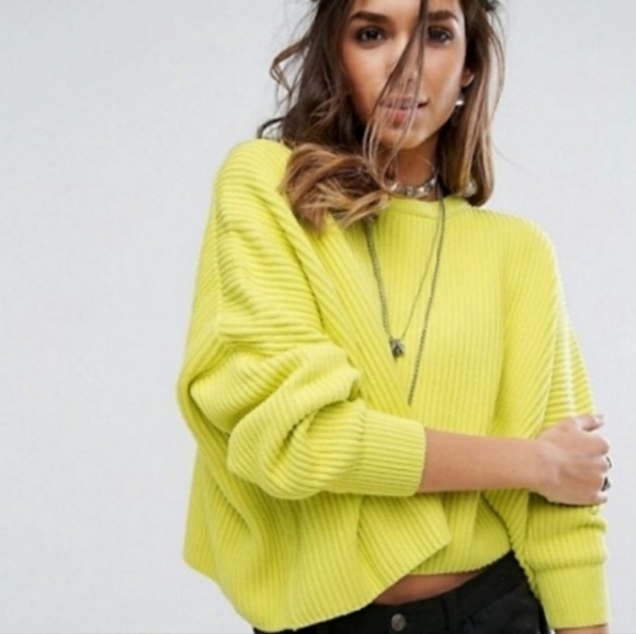 🔥🔥🔥Free People Pier Festival Limon color sweater S - Picture 10 of 11